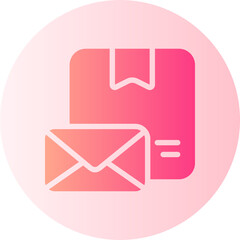 Fototapeta premium postal delivery gradient icon