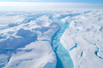 Fototapeta na wymiar Arctic Landscape in Crisis: Iceberg Calving