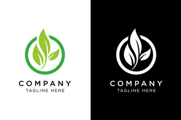 leaves with circles simple modern