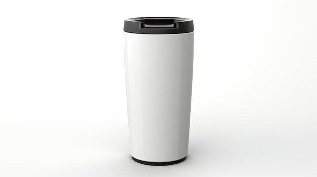 Maqueta de vaso con tapa herm&eacute;tica. Generado por IA.