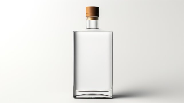 Maqueta de una botella de alcohol. Generado por IA.