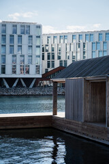 Boathouse in the city