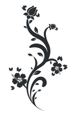 Ornamental decorative floral motif design. vector floral design elements vintage dividers in black color. page decoration. vector illustration.