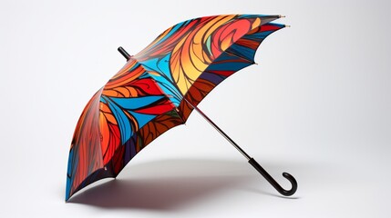 A modern, inverted umbrella showcasing its innovative design and vibrant color, looking striking against a clean white background.