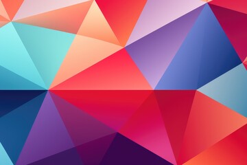 Fototapeta premium A Vibrant Kaleidoscope of Colorful Triangular Shapes Creating a Mesmerizing Geometric Background