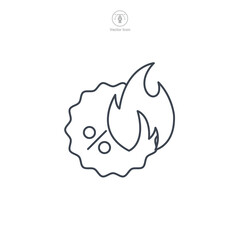 Hot Deal Icon symbol vector illustration isolated on white background