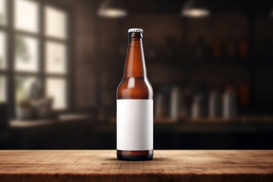 Beer Bottle Mock-Up - Blank Label