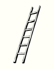 Ladder. Vector pen drawing icon
