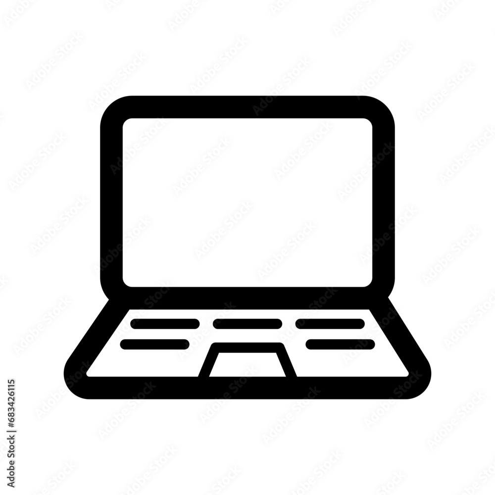 Canvas Prints laptop icon. black notebook icon in flat style. computer symbol