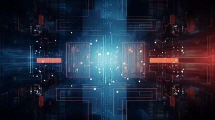 Obraz premium abstract technology bright colorful background