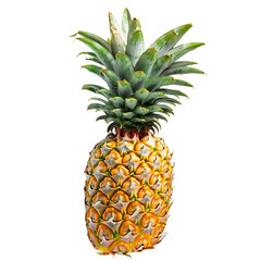 Fototapeta premium Pineapple isolated on a transparent background. Pineapple PNG Generative AI