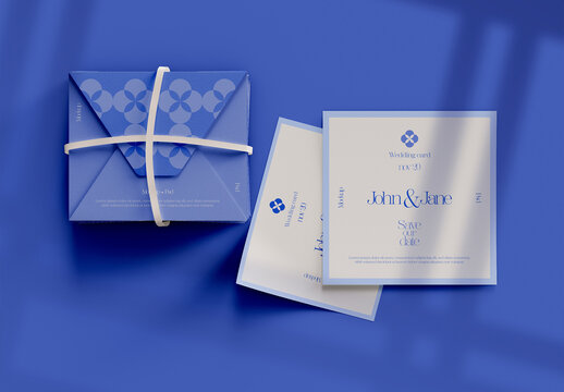 Set of Invitation Card Mockup