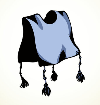 Vector drawing. Jewish clothing tzitzit