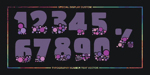 assorted digital custom vector numbers. minimum. Color gradation. Dark. Banner Network. 3d effect. Design. futuristic. Paper cut or effect. Luxury. Premium. 165