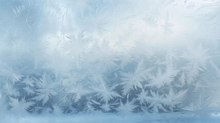 Fototapeta na wymiar Snow pattern, frost on the window background