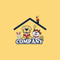 Logo for dog and cat veterinary clinic