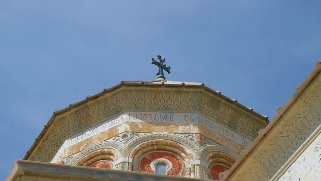 Temple of Saint Nina in the Bodbe Monastery. Top with Cross