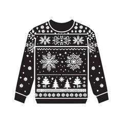 Immerse your holiday visuals in the festive spirit with the enchanting silhouette of Christmas sweater designs, capturing the cozy elegance and seasonal charm.
