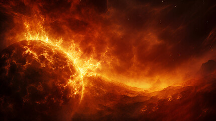 sun in fire