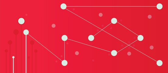 Abstarct simple connection background in red color.