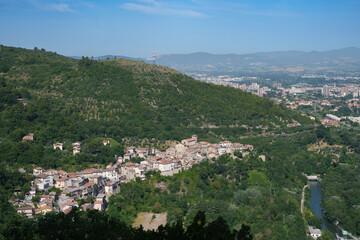 View of Papigno, historic village near Terni - obrazy, fototapety, plakaty