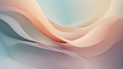 Abstract background with smooth lines in pastel colors. Vector illustration.