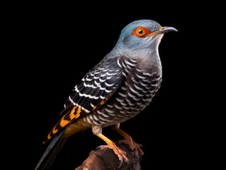 Obraz premium Cuckoo Studio Shot Isolated on Clear Black Background, Generative AI
