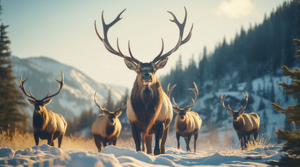 Elk Made with Generative AI Technology