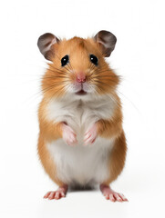 Hamster Studio Shot Isolated on Clear White Background, Generative AI