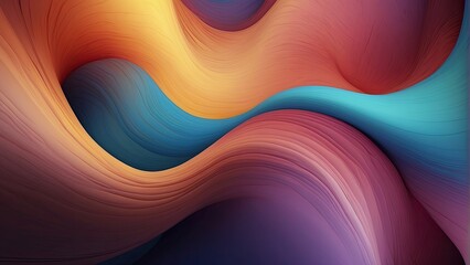 Colorful abstract background with curved lines. 3d rendering, 3d illustration