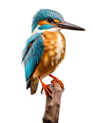 Obraz premium Kingfisher Studio Shot Isolated on Clear White Background, Generative AI