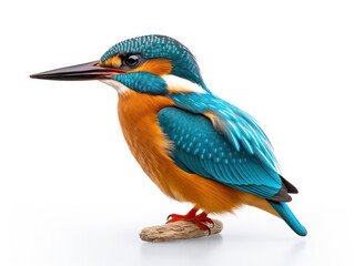 Kingfisher Studio Shot Isolated on Clear White Background, Generative AI