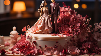 wedding cake decoration HD 8K wallpaper Stock Photographic Image 