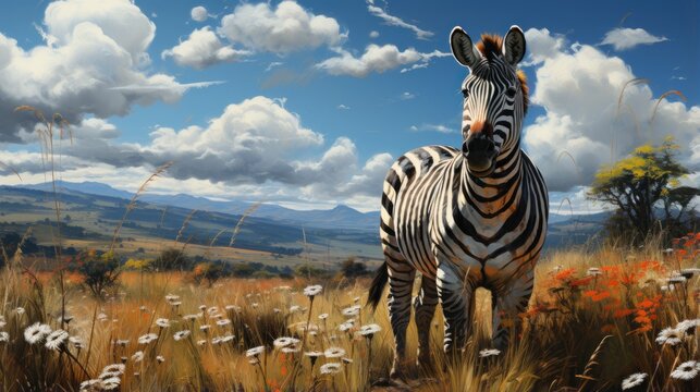 Celebrating International Zebra Day with Blue Sky