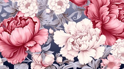flowers in spring Seamless flowers retro flower bouquet Color cartoon style for designing websites, greeting cards, wallpapers, brochures, invitations, stories and social media posts.