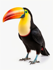 Tucan Studio Shot Isolated on Clear White Background, Generative AI