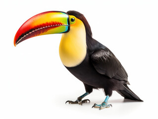 Tucan Studio Shot Isolated on Clear White Background, Generative AI