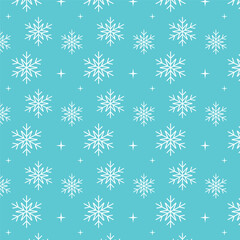 Seamless pattern with snowflakes for winters.