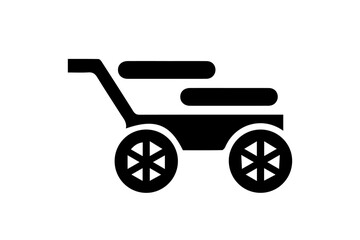 Fototapeta na wymiar Shopping cart line editable stroke vector art icon. Shopping cart icon for apps and websites. Web store and shop buy logo symbol. EPS10 
