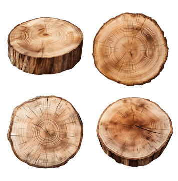 Round wooden display tree trunk stump wood