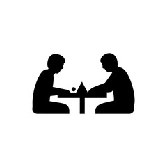 Two friends playing a game icon - Simple Vector Illustration