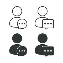 Person chat message icon. Illustration vector