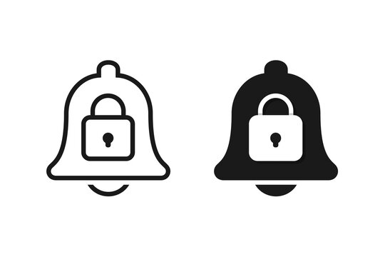 Bell ring locked. Illustration vector