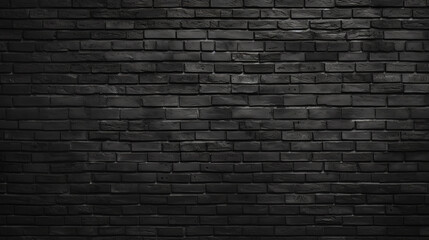 Texture of a black painted brick wall as a background or wallpaper White background, 