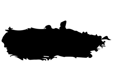 Collection of modern Black Grunge Brush Strokes on Transparent Background. Grunge texture elongated long black background. Isolated black ink stencils for graphic design