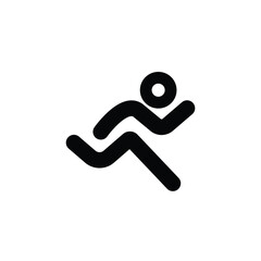 Running Man abstract Delivery Sport Fitness Logo design vector template ribbon geometric style.