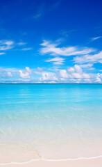 Fototapeta na wymiar Summer Beach Background: Wide Panorama Holiday Image, Beach Background Concept