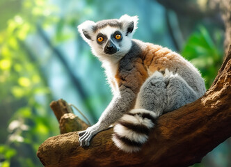 Obraz premium Katta - Halbaffe aus Madagaskar