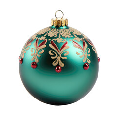 Christmas toy ball isolated on transparent and white background. PNG transparent