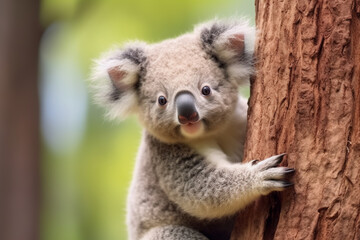 Fototapeta premium Junger Koala am Baum